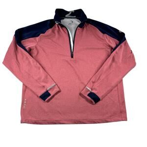 Zero Restriction Z425 Lightweight Quarter Zip Mens L Red Navy Performance Golf